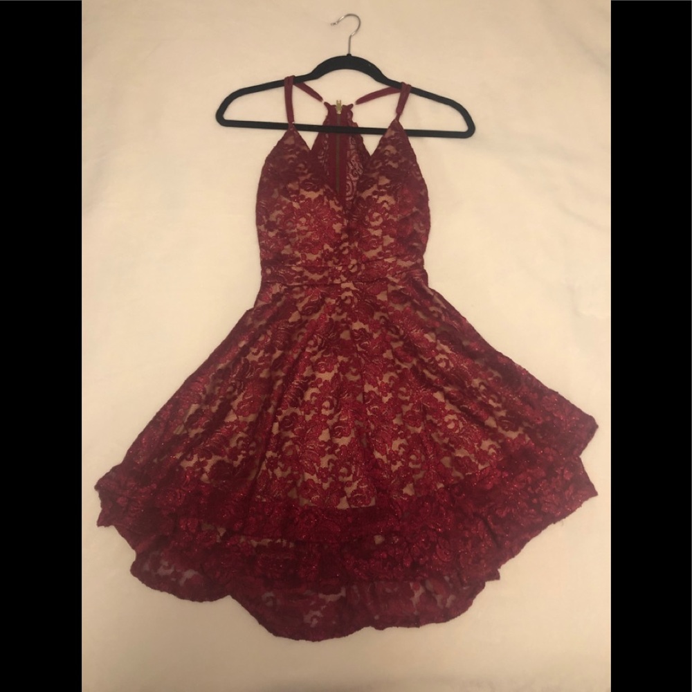 Red homecoming formal dress